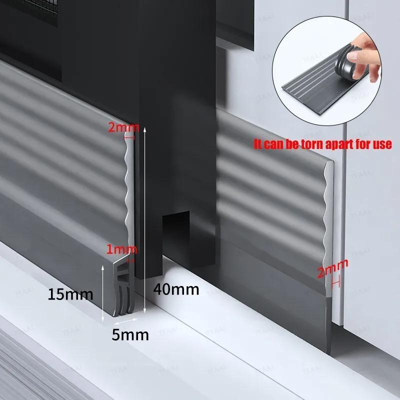 1PC 2m/78.74inch Self Adhesive Window Seal Strip Adjustable Thickness Triple Windproof Anti-Cold Weatherstrip Soundproofing Door