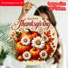 2D Flat Aluminum Decorative Plaques and Ornaments, Featuring A Thanksgiving Pumpkin and Daisy Pattern for Wall Decoration. Suitable for Decorating