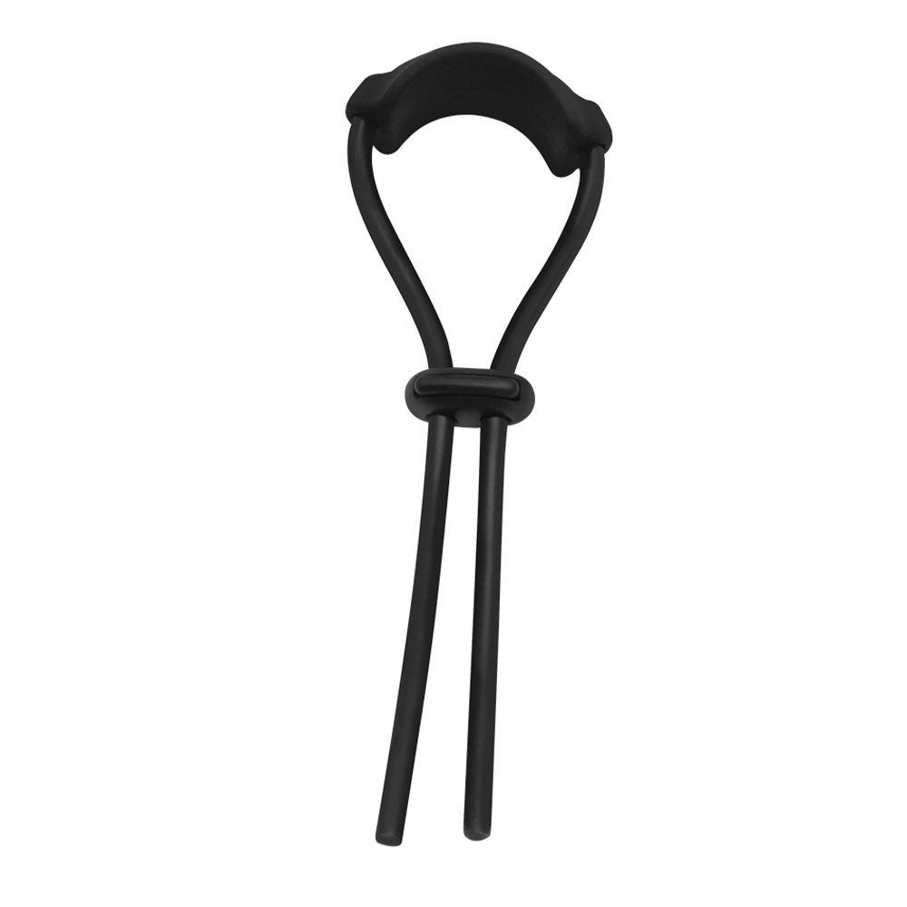 Male Cock Rings Adjustable Penis Ring Lock Ejaculation Scrotal Binding Ball Stretcher Rope Silicone Cockring Sex Toys For Men
