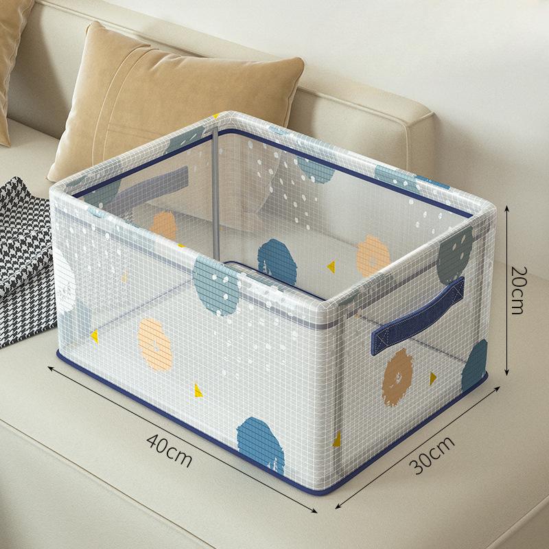 Ящик для хранения одежды бытовая корзина для хранения в гостиной общежитии шкаф для хранения ящик для хранения одежды брюки прозрачный органайзер large 403020cm прозрачный 1520₽