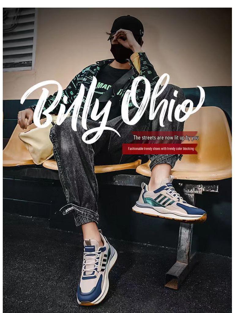 Men's Autumn Fashion Mesh Breathable Running Sneakers and Casual Shoes