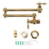 G1/2 Wall Mounted Kitchen Faucet Single Cold 360 Degree Rotating Sink Faucet Folding Copper Water