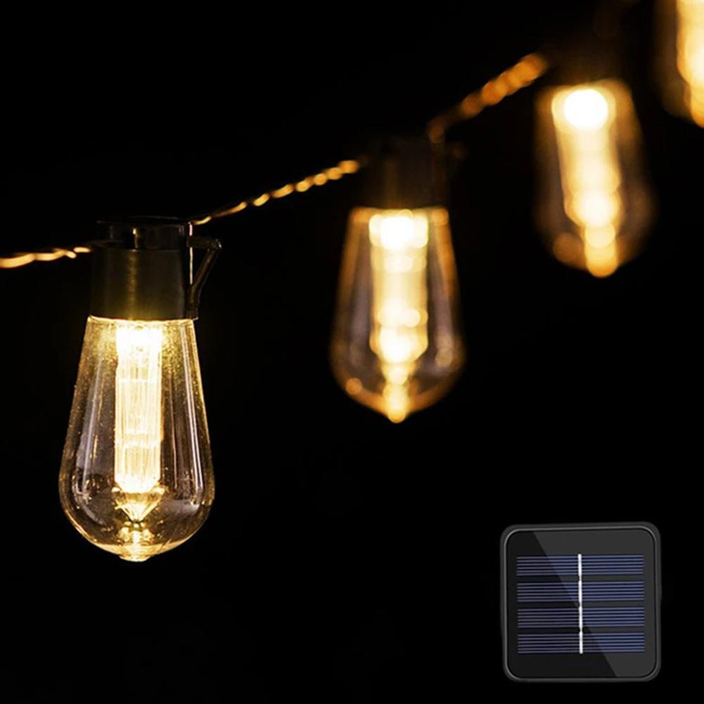 0.06w Outdoor Solar Light Bulb String Lights Weatherproof Energy Saving High Brightness Solar Powered Fairy Lights For Garden Path Yard Decoration