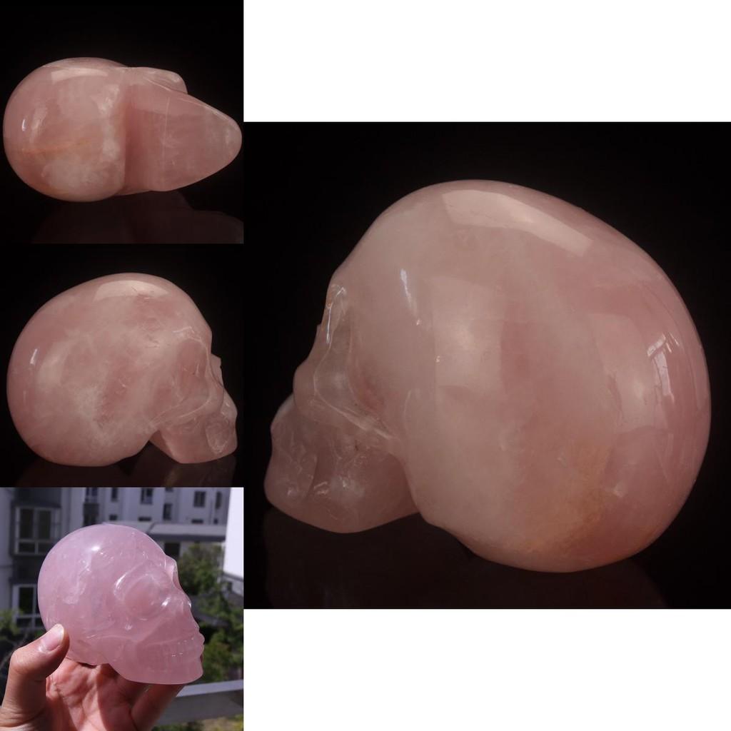 Modern Pink Skull Sculpture Handmade Art Piece For Display Collection Gift Giving