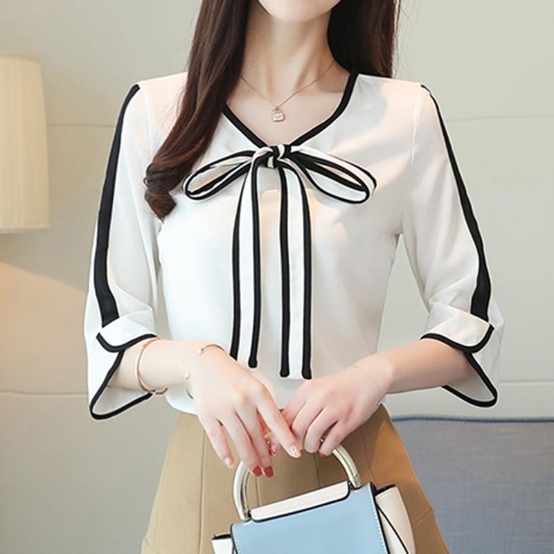 

Модные повседневные рубашки больших размеров с коротким рукавом, женская летняя одежда, элегантные женские блузки с оборками и плиссировкой, свободные женские блузки со шнуровкой и V-образным вырезом, топы 9910 XXL белый