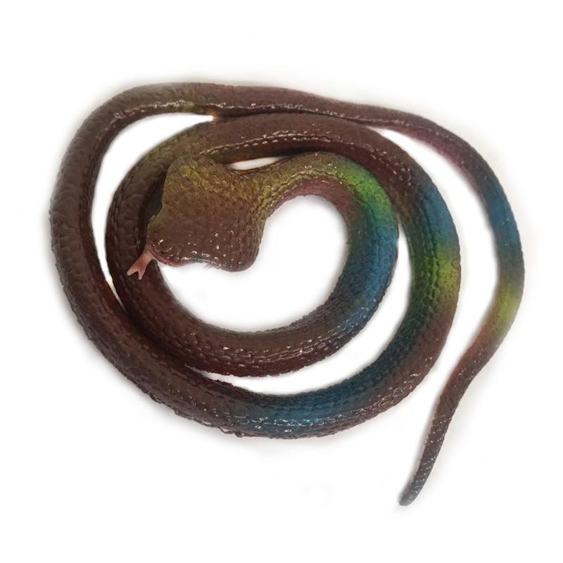 Realistic Cobra Snake Toy - Soft Rubber Prank Snake for Halloween