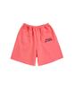 Hello Sunrise Volume Typo Half Sweatpants_Coral Pink