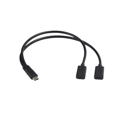 Type-C Male To Double Type-C Female Splitter Cable 15W Fast Charging Adapter Cord for Phone Tablet Universal OTG Cable