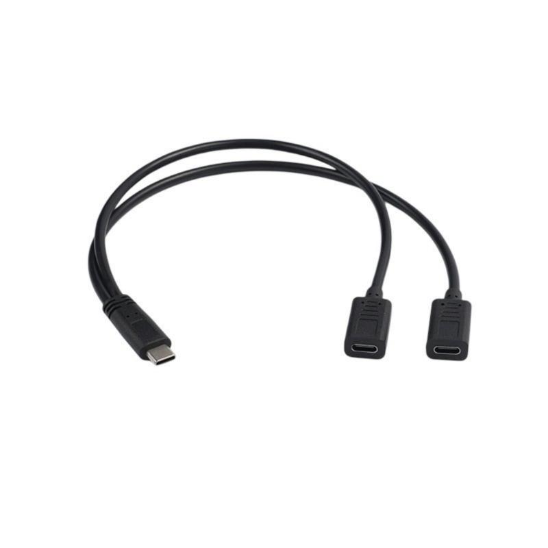 

Type-C Male to Double Type-C Female Splitter Cable 15W Fast Charging Adapter Cord for Phone Tablet Universal OTG Cable 1