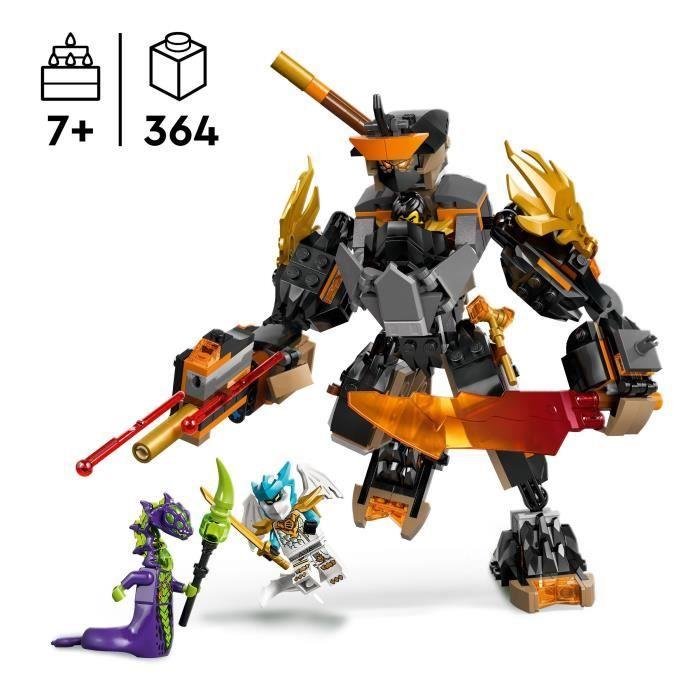 LEGO NINJAGO 71854 La Mission du Robot Cole et du Dragon Zane - Jeu de Construction 7 ans