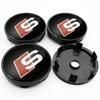 4Pc 56mm 60mm Car Wheel Center Cap Stickers Hub Covers Badge Decal Accessories For Audi Sline A1 A2 A3 A4 A4L A5 RS RS3 RS4 RS6