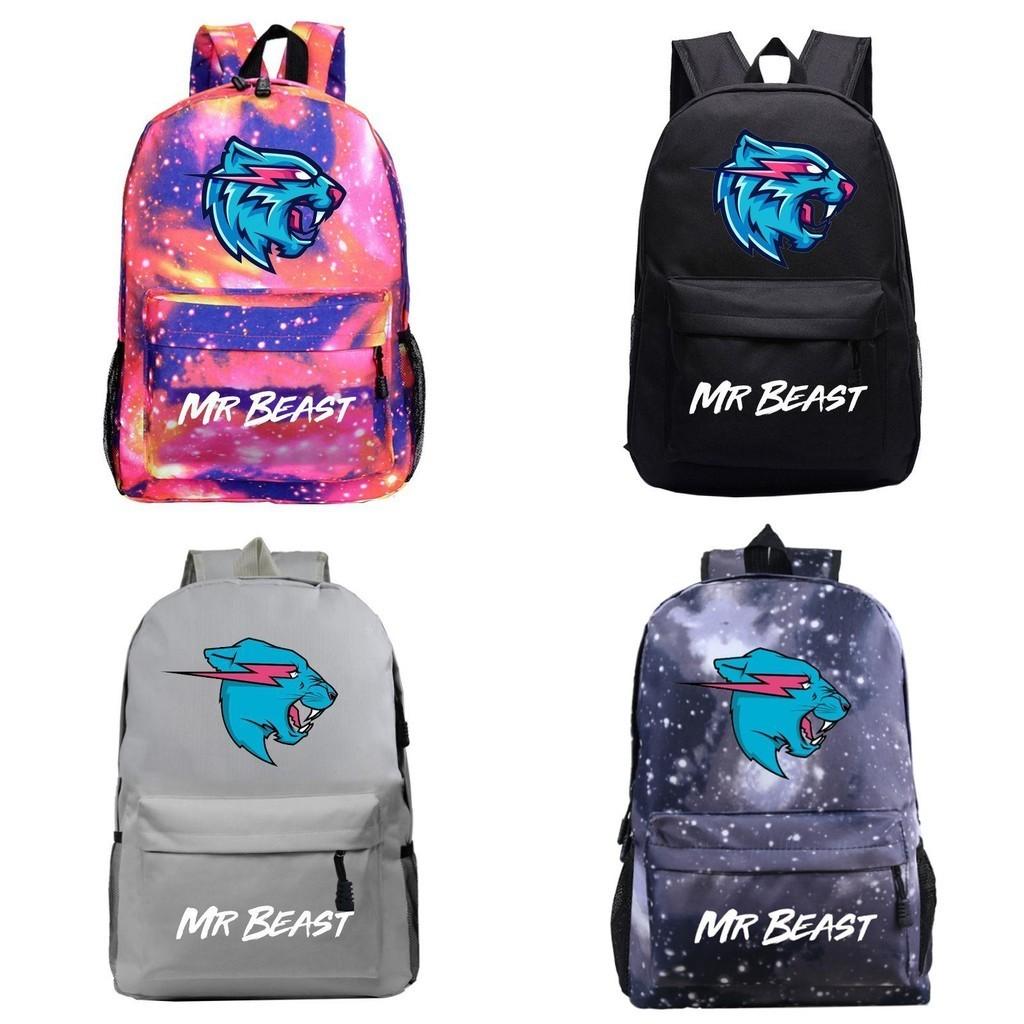Zaino Gatto Fulmine Mr Beast Grande Capacità Borsa Scolastica Con Materiale Traspirante