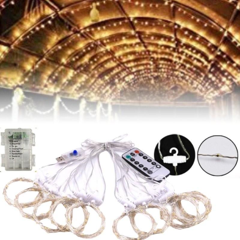 Remote Control Usb Led Warm White String Lights Living Room Wall Decoration Lamp