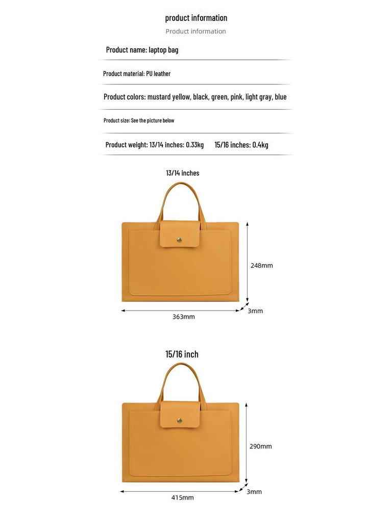 Laptop-Handtasche für iPad, 14" Apple MacBook, Lenovo, Huawei - Aktentaschen-Stil