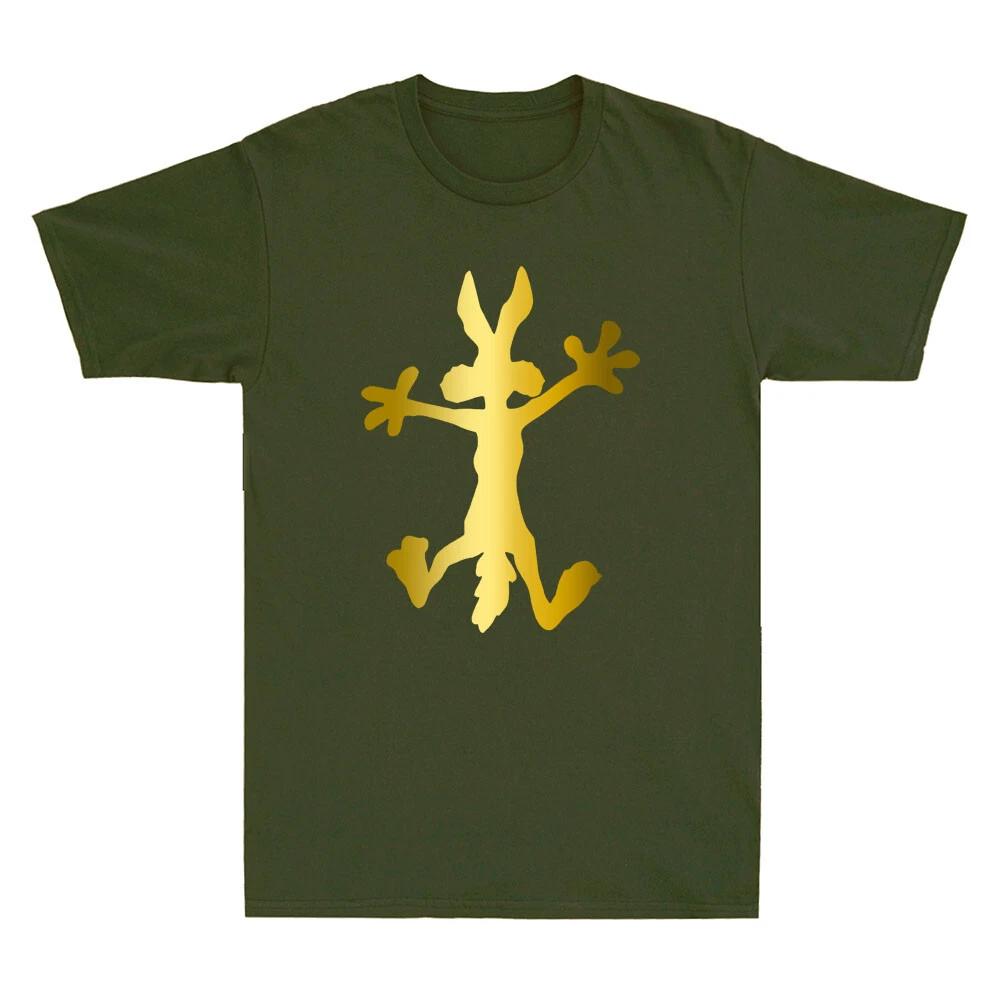 Coyote Funny Coyote Cartoon Meme Golden Print Novelty Men s Short Sleeve T-Shirt XL
