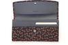 [INDEN-YA] Inden Yuichi Uehara (INDEN-YA) Genuine Leather Flap Long Wallet (Coin Purse Exterior), Model Number 2310, Black with Red Lacquer,