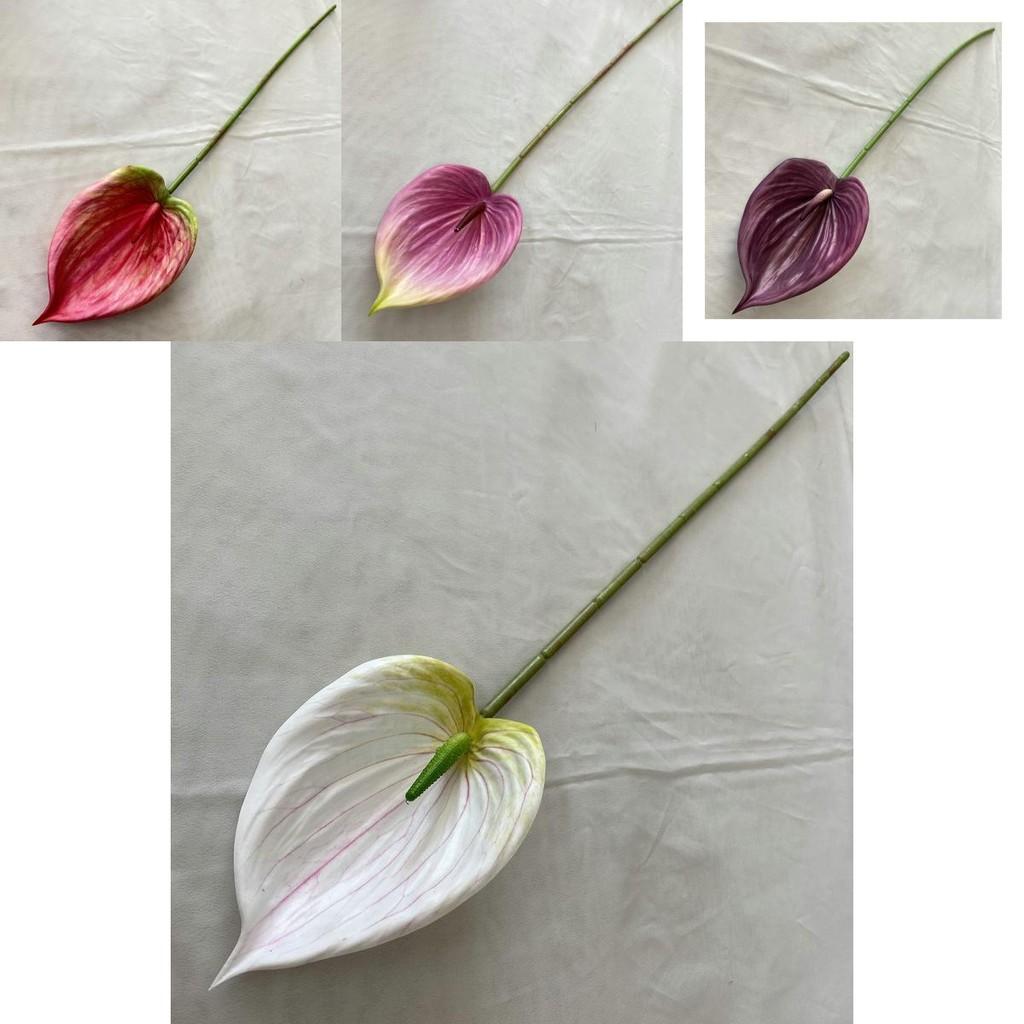 Faux Anthurium Plant Realistic Touch Indoor Outdoor Decoration For Photography Props