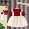 Sommer Kinderkleid Prinzessin Gaze Kleid Flauschiges Kleid Kinder Damen Schatzkleid