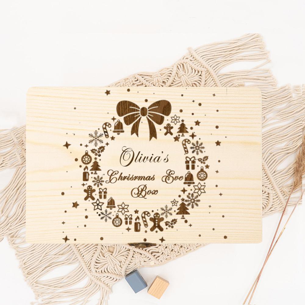 

Персонализированная рождественская коробка для мальчиков и девочек, милый рождественский подарок, индивидуальная рождественская памятная коробка, деревянная праздничная коробка, детский рождественский подарок на вечеринку 15cm x 10cm x 5cm