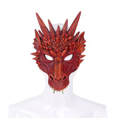 Gothic Punk Dragon Mask Cosplay Costume Halloween Party Mask Men and Women Unisex Animal Mask
