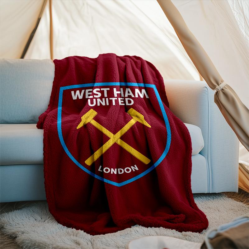 1PC West Football Printed Soft Flannel Blanket Throw for Adult Bedroom Living Room Sofa Camping Travel Fan gifts Christmas Gifts