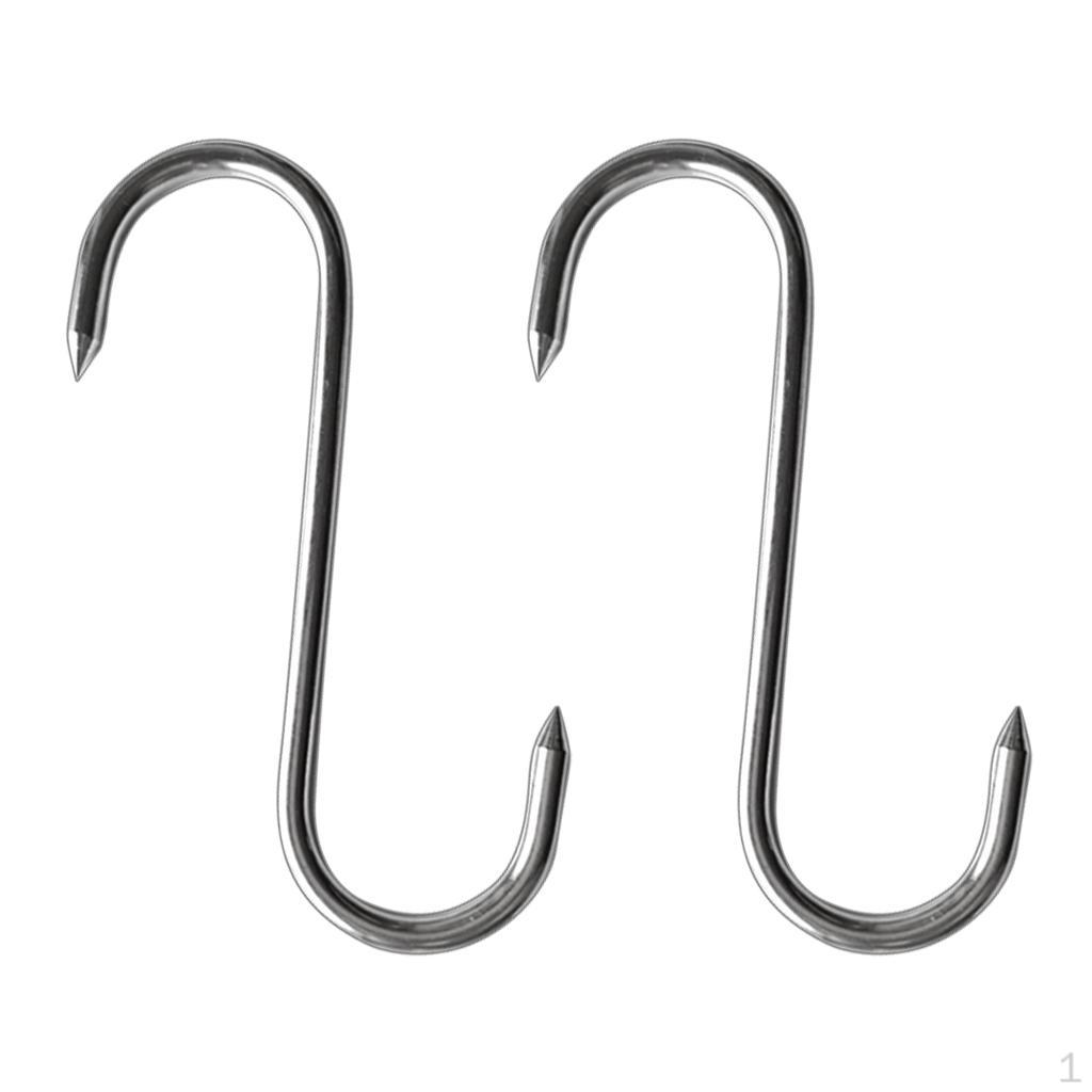 

Лот из 2, Большие S-образные металлические крючки Кухонный органайзер для подвешивания мяса