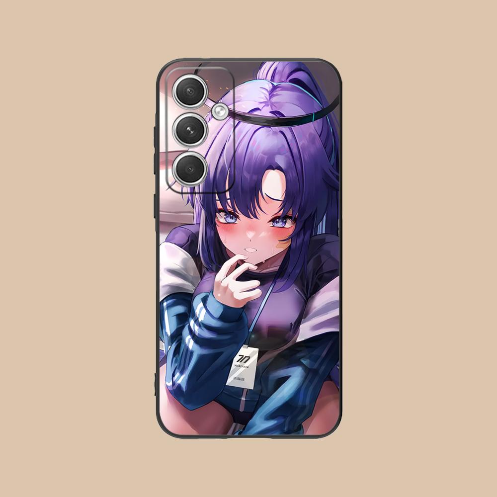 Blue Archive Yuuka Matte Mobile Phone Case for Samsung Galaxy S26 S25 S24 S23 S22 S21 S20 Note20 Plus FE Ultra Colorful Cover