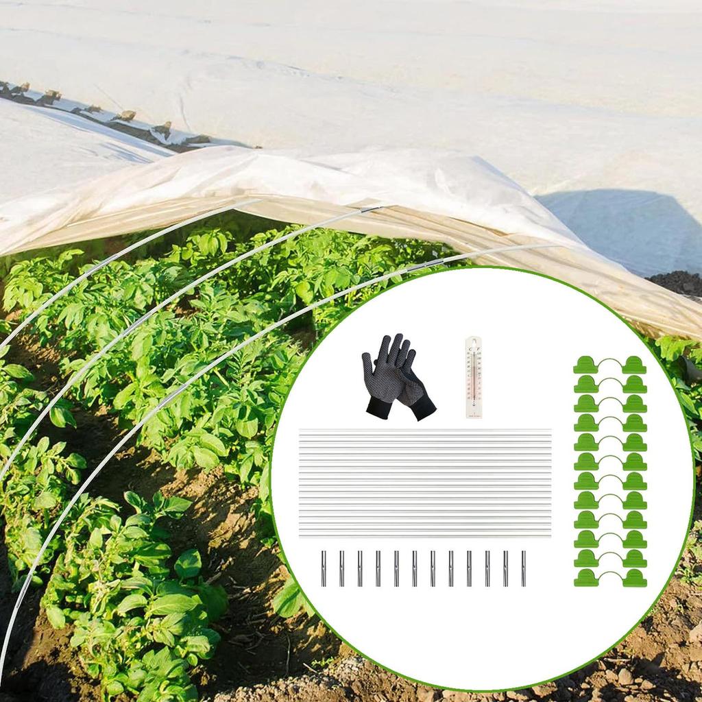 Flexible Plant Support Hoops for Garden Beds - Easy Installation and Versatile Design