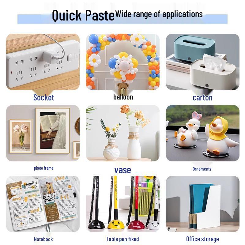 Non-marking Double-Sided Glue Dots for Balloons, Wall-Safe, 3 Multi-Size Rolls