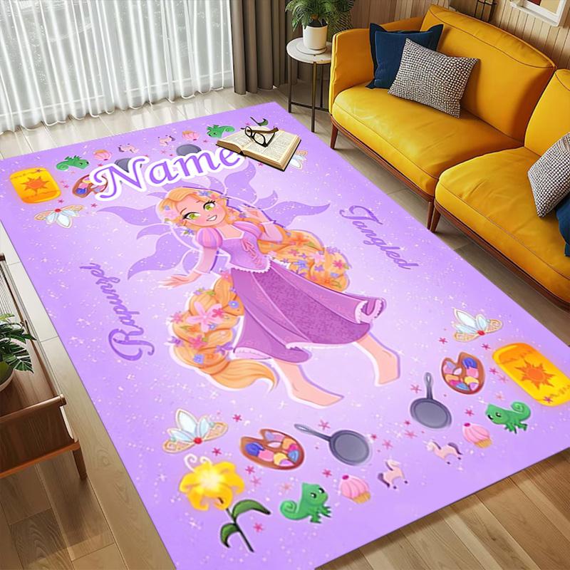 Personalized Name Fairy Tale Living Room Non-Slip Area Rug Soft Carpet for Bedroom Kids Playroom Sofa,Office Home Decor Doormat