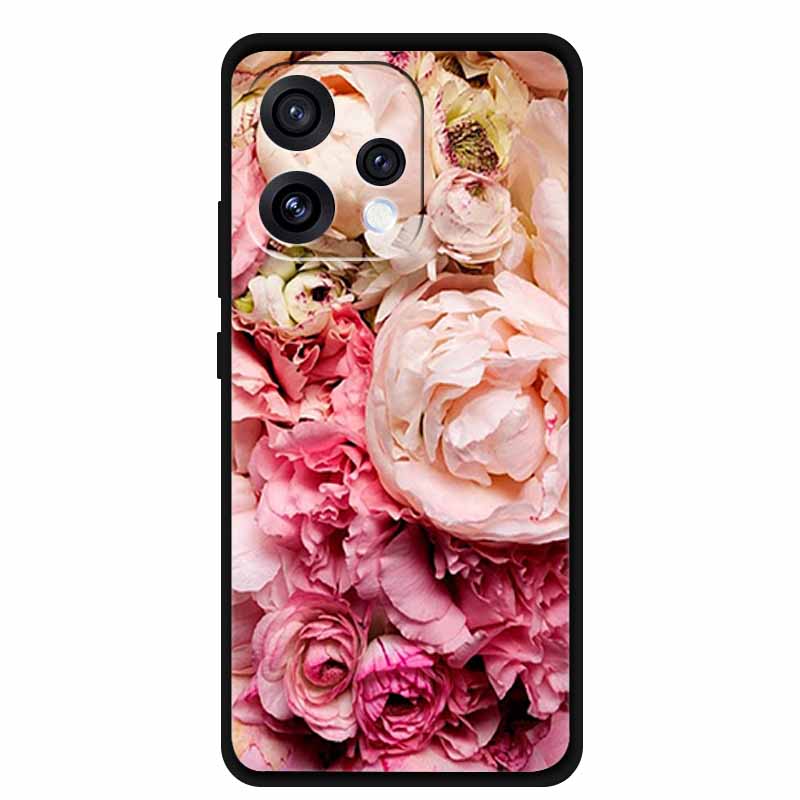 

Для Oppo Reno 15 15c Чохол Свіжа Квітка М який Силікон ТПУ Чохли для Телефону для Reno15 Reno15C Ударостійкий Крутий Вовк Тварини Захисний For Reno 15C