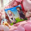 Girl For Love Anime Sasameki Koto Pillow Case Anti-Dustmite Pillowcase Invisible Zipper Silky Short Plush Sofa Cushion Cover