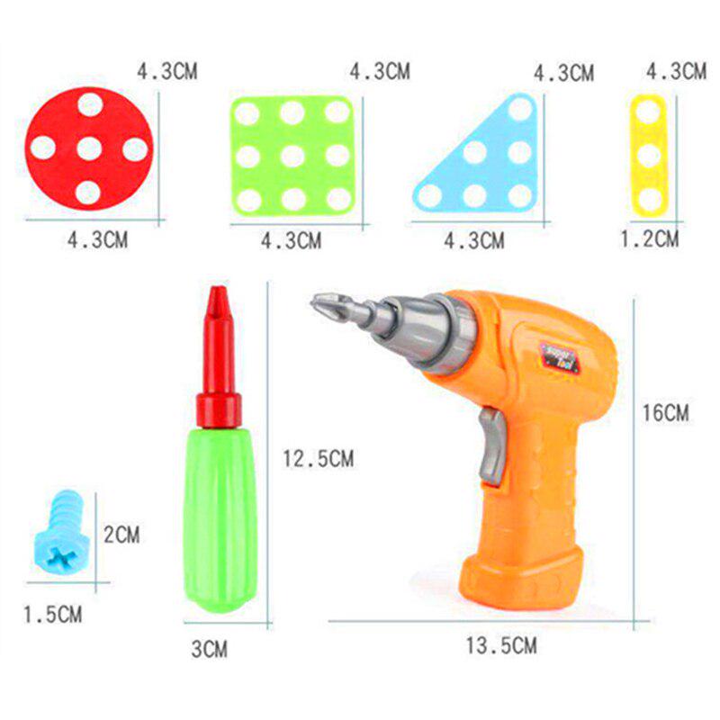 Children Toys Electric Drill Nut Disassembly Tool Educational Toy Assembled Blocks Building Kids Toy