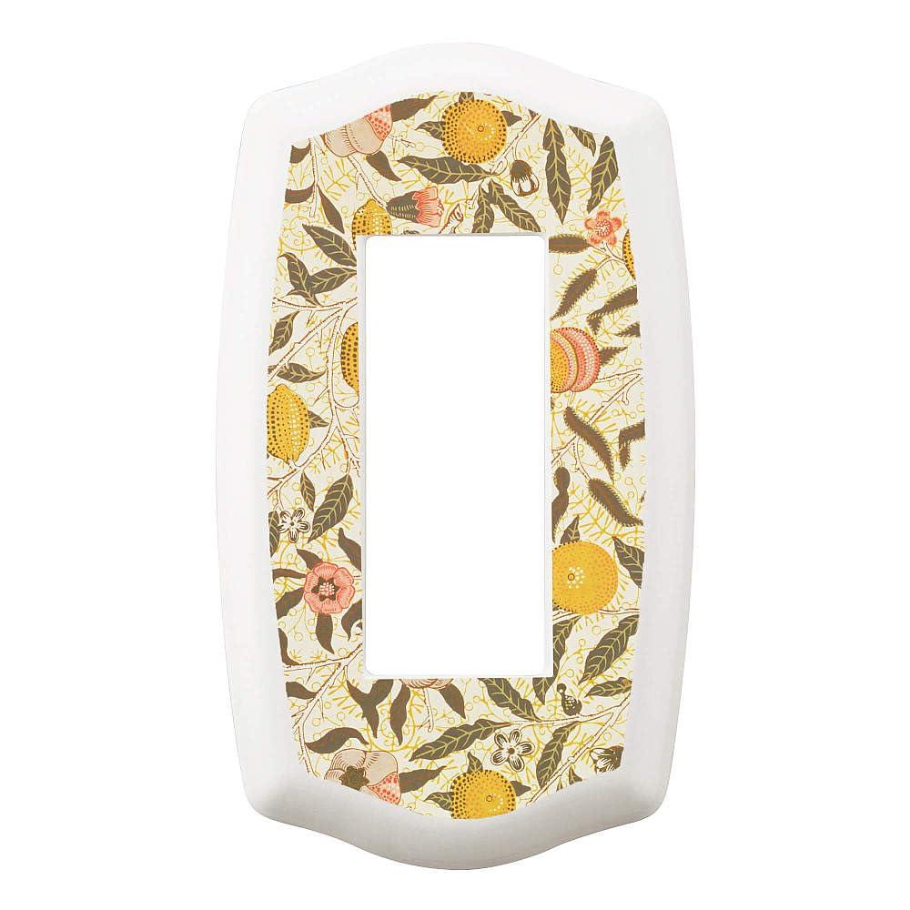 

Sugatsune Industrial Switch & Outlet Plate, Premium Enamel Basic Series, White/Mallow Fruit, PXP-HS01-FR