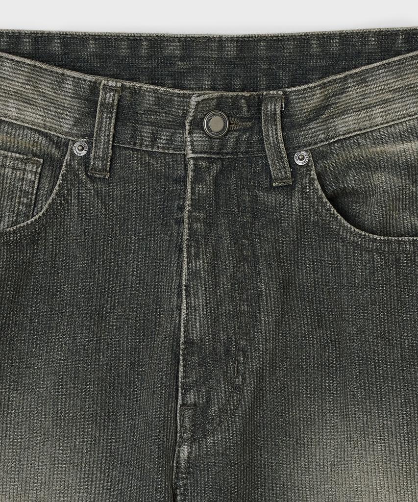 Bellie Mid-Wide Denim Pants - Vintage Whale Khaki