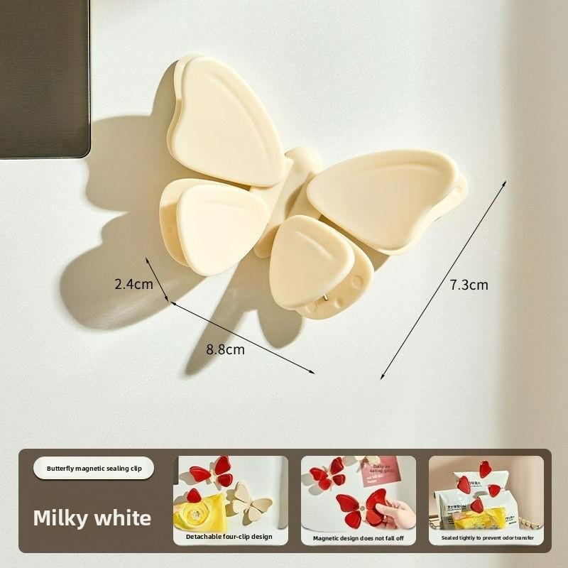 Magnetic butterfly sealing clip Snack sealing clip Packaging bag sealing clip Magnetic refrigerator sticker Mini cute sealer