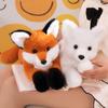 Peluche renard de dessin animé non toxique de 45 à 90 cm, à longue queue, blanche et rousse, douce et câline, cadeau d'anniversaire ou de Noël.