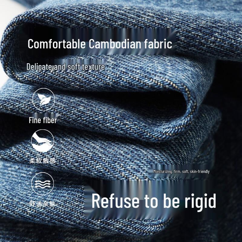 YERAD Women's Extra-Long Wide-Leg Non-Stretch Denim Jeans