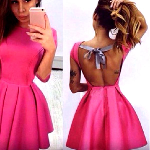 backless bow dress