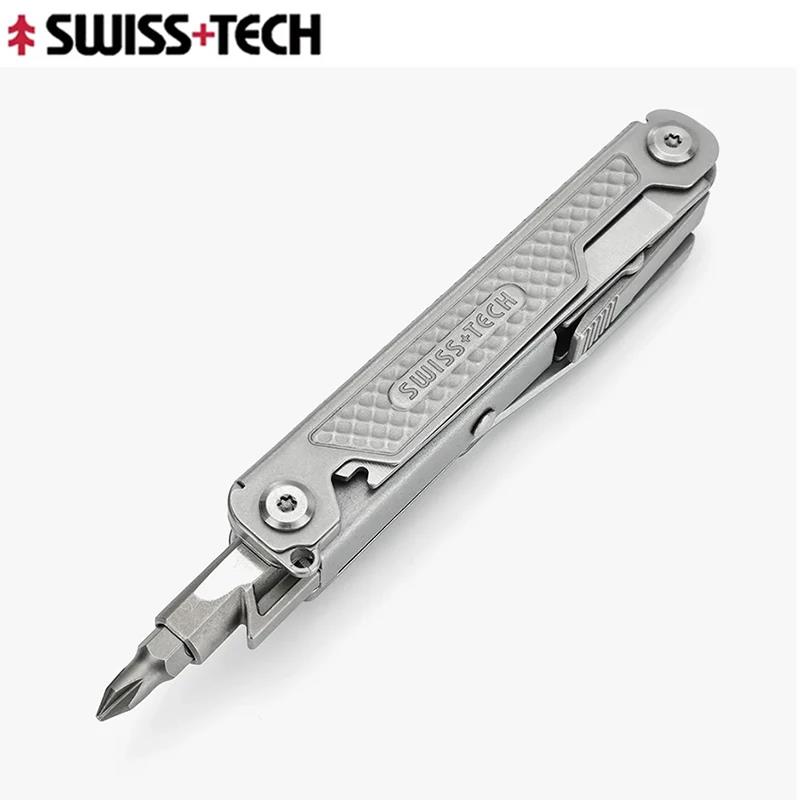 SWISS TECH 11 in 1 Scissors Screwdriver Mini Utility Outdoor Portable Survival Camping EDC Tools Gadgets5