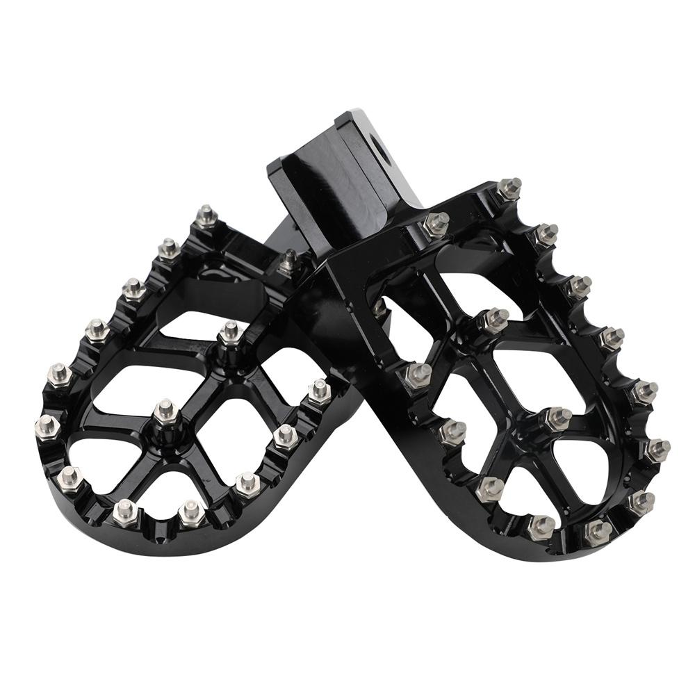 Motorcycle Footpegs Rest Pedal Black For Yamaha TW 200 TW200 1987-2023