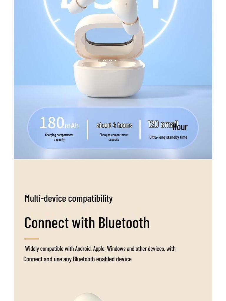 SK19 Ultra-Small Noise-Cancelling Bluetooth Sleep Earbuds