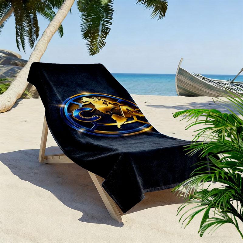 Club America Print Beach Towel, Large Soft Quick Dry Towel for Beach Camping Swimming