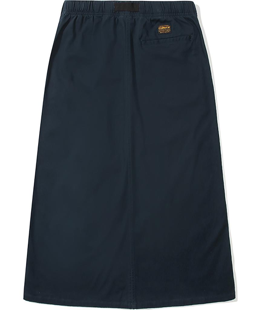 Columbia University M-Label Belted Peach Cotton Long Skirt Crown Navy