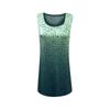 Women's Casual Loose Round Neck Floral Gradient Sleeveless Vest Dress