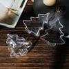 WTEMPO 10PCS Transparent Plastic Christmas Tree Shaped Decorative Boxes Christmas Decorations DIY Christmas Gifts Home Ornaments and Pendants