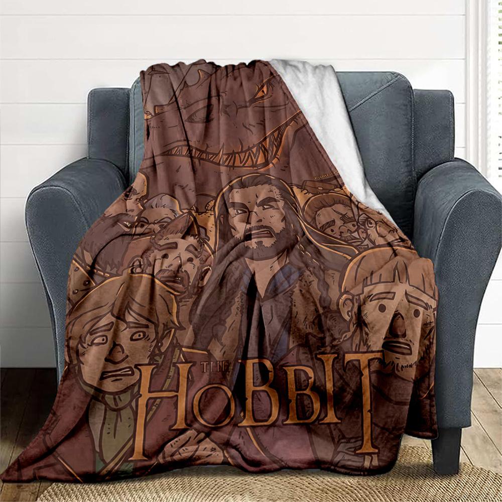 1pc Hobbit, Dragon Blanket Lightweight Flannel Throw For Sofa, Bed, Travel, Camping, Livingroom, Office, Couch, Chair, And Bed
