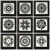 36/56Pcs Creative Mandala Stencils Hollow Dot Painting Stencils  Dotting Tools