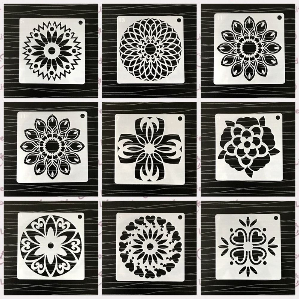 36/56Pcs Creative Mandala Stencils Hollow Dot Painting Stencils Dotting Tools