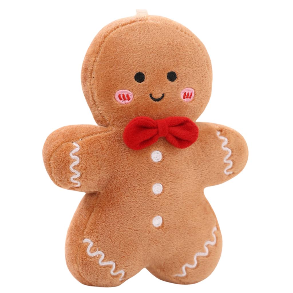 Christmas Gingerbread Man Plush Pillow Sofa Cushion Festive Home Decors Soft Stuffed Gingerbread Man Christmas Tree